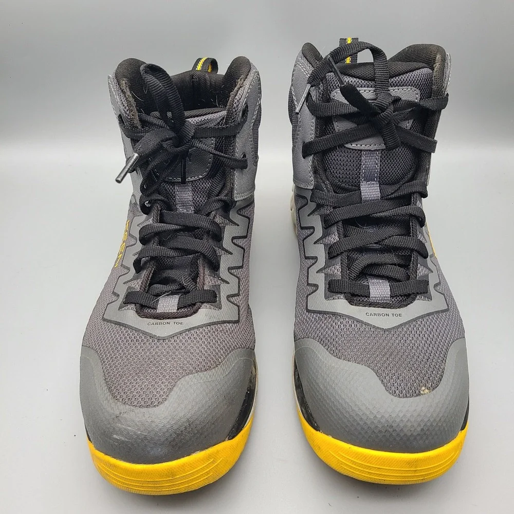 KEEN Utility Men's Arvada Mid Carbon Toe Work Boots Mens 11.5 EE Grey Yellow